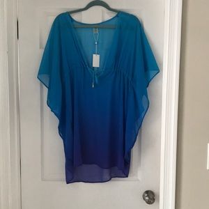 Ombré bathing suit cover up
